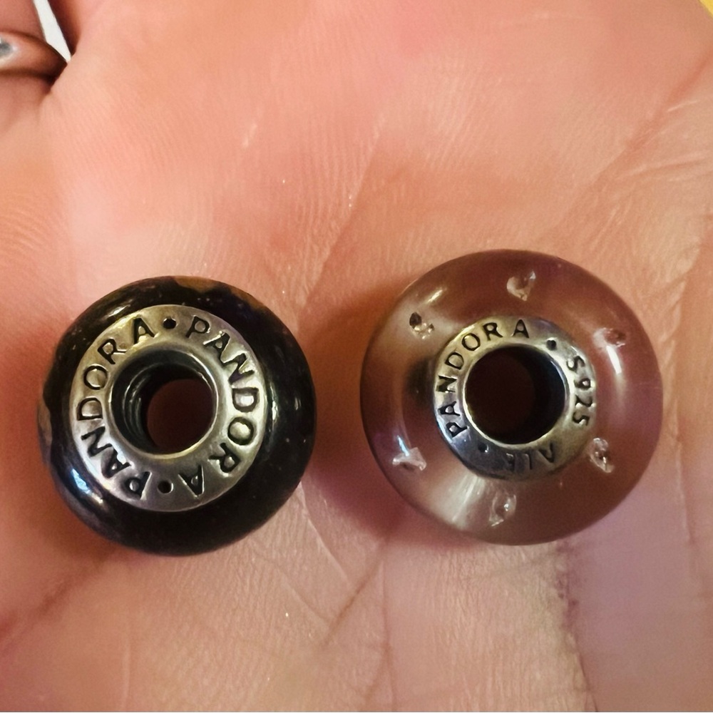 Pandora Black and Brown Charm Set